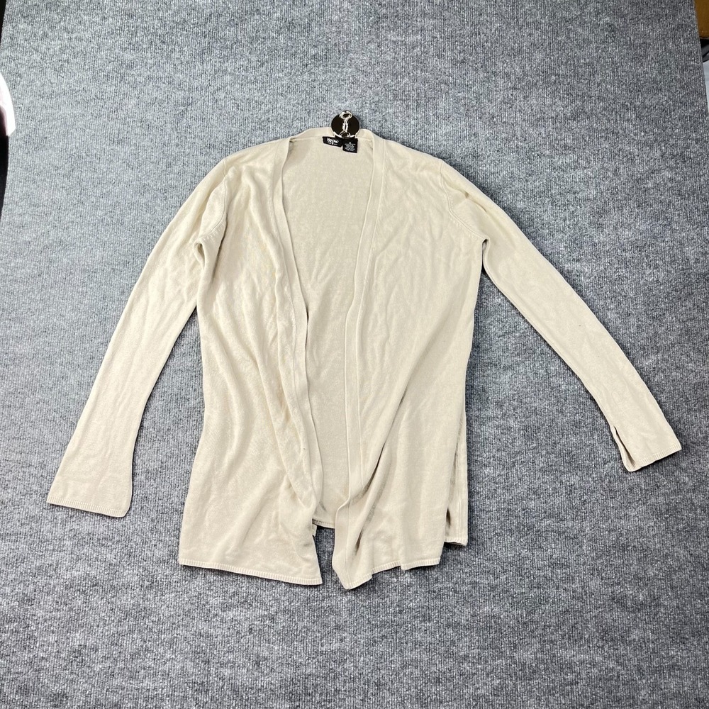 Mossimo Cardigan Womens Ivory Acrylic Knit Lightweight Open‎ Sweater - Medium